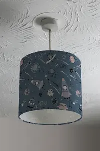 spaceships and planets with stars (Ceiling & Lamp Shade) / 25cm x 22cm / Ceiling Shade