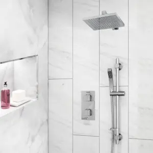 Bristan Noctis Gloss Chrome effect Recessed Thermostatic Mixer Multi head shower