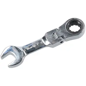 13mm Stubby Metric Flexible Flexi Head Ratchet Combination Spanner 72 Teeth