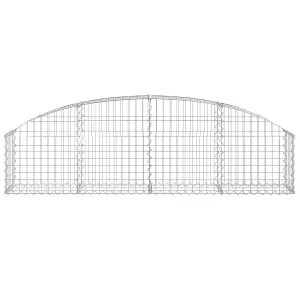 Berkfield Arched Gabion Basket 200x30x40/60 cm Galvanised Iron