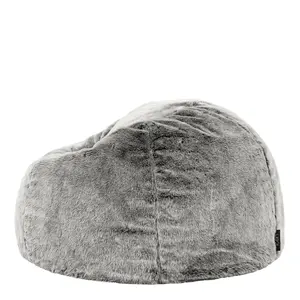 icon Fluffy Giant Bean Bag Chair Adult - Grey with Bean Bag Filling