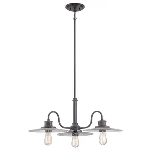 Elstead Admiral 3 Light Multi Arm Ceiling Pendant Light Imperial Bronze, E27