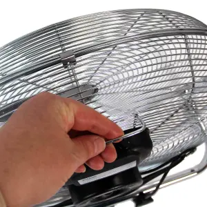 Metal Floor Fan 20" High Velocity 3 Speed Control Air Cooling Gym Home Workshop