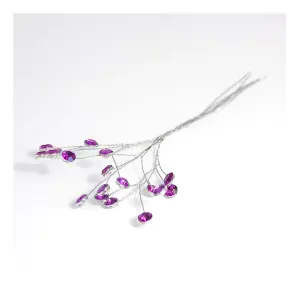 Pick: Diamante: 6mm: 3 Stem: 6mm: Pack of 6: Purple