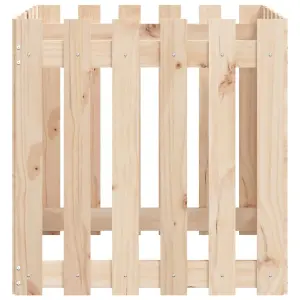 Berkfield Garden Planter with Fence Design 60x60x60 cm Solid Wood Pine