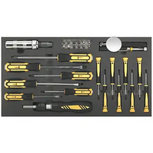 Comprehensive 36 Piece Screwdriver Set with Tool Tray for Home and Professional Use