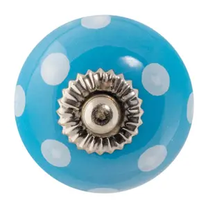 Nicola Spring - Round Ceramic Cabinet Knob - Spot