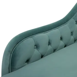 Right Hand Chaise Lounge Velvet Mint Green NIMES