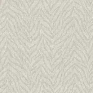 Grandeco Attitude Distressed Zebra Print Effect Blown Vinyl Wallpaper, Grey