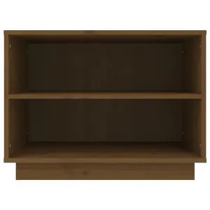 Shoe Cabinet Honey Brown 60x34x45 cm Solid Wood Pine