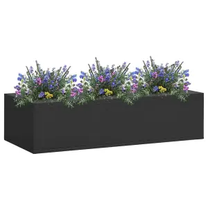 Berkfield Office Flower Box Anthracite 90x40x23 cm Steel