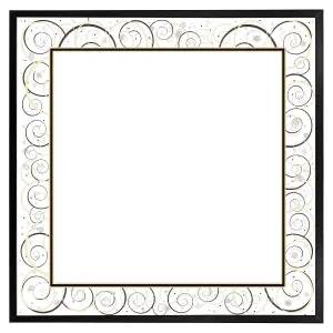 Swirling frame (Picutre Frame) / 16x16" / Grey