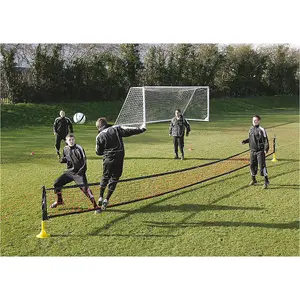 30ft Football Tennis Training Net Set Garden Pitch Mini Game Skill Touch Control