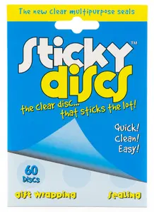 Sticky Discs Ready Cut Circles of Single Sided Adhesive Clear Tape 60 per pack