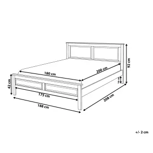 Wooden EU Super King Size Bed Blue OLIVET