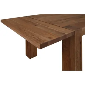 Briar Extendable Dining Table Dark Brown / 74cm H x 200cm W x 90cm D