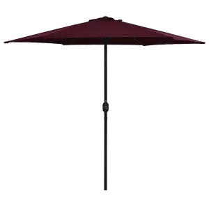 Berkfield Outdoor Parasol with Aluminium Pole 270x246 cm Bordeaux Red