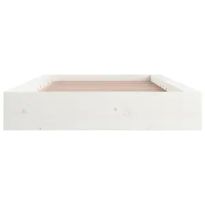 Berkfield Bed Frame White 90x200 cm Solid Wood