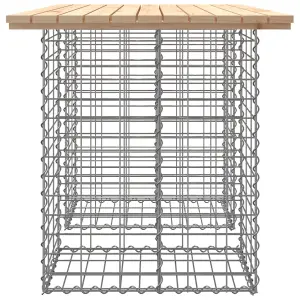 Berkfield Garden Bench Gabion Design 100x70x72 cm Solid Wood Pine