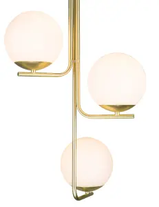 GoodHome Baldaz Brass effect 3 Lamp Pendant ceiling light, (Dia)400mm