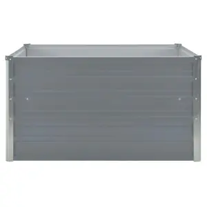 Berkfield Raised Garden Bed 100x100x45 cm Galvanised Steel Grey