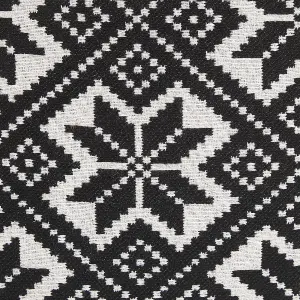 Set of 2 Cushions BESKOZ Boucle 45 x 45 cm Geometric Black