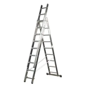 Sealey Aluminium Extension Combination Ladder 3x9 EN 131 ACL3