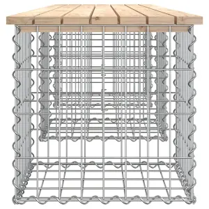 Berkfield Garden Bench Gabion Design 203x44x42 cm Solid Wood Pine