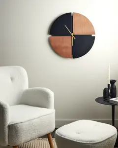 Beliani Traditional Wall Clock ARAMON Light Wood