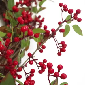 60cm (24 inches) Large Luxury Christmas Natural Look Red Berry Floristry Wreath