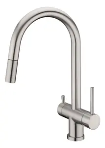 Clearwater Toledo Kitchen Mixer Filter Pull Out Tap Filtered Water & Cold & Hot Brushed Nickel PVD - TO2BN