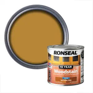 Ronseal 10 Year Natural oak Satin Quick dry Doors & window frames Wood stain, 250ml