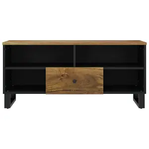 Berkfield TV Cabinet 100x33x46 cm Solid Wood Mango&Engineered Wood