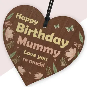 Red Ocean Birthday Gifts For Mummy Wooden Hanging Heart Mummy Gifts From Daughter Son Keepsake