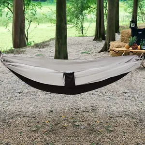 Black 270cm W Outdoor Portable Nylon Hammock