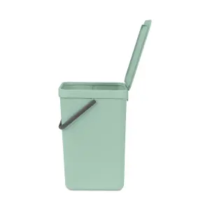 Brabantia Sort & Go Standard Jade green Plastic Bin - 16L Freestanding