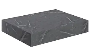 Aquarius Marblesque One Drawer Storage Unit and Console Shelf 600mm Grey Marble Effect