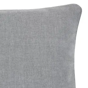 GoodHome Arntzen Grey Plain Indoor Cushion (L)55cm x (W)55cm