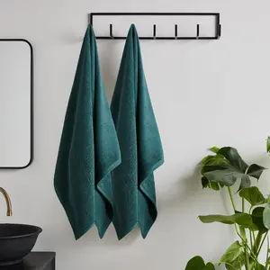 Quick Dry Cotton Bath Sheet (Set of 2) Forest Green