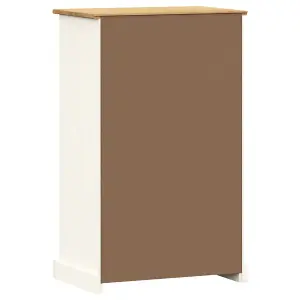 Berkfield Shoe Cabinet VIGO 60x35x96 cm White Solid Wood Pine