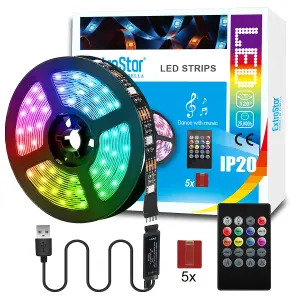 LED Strips Light with Remote Control,power by USB,3M