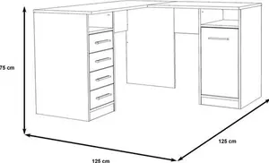 Canonero Corner Computer Desk Zipcode Design