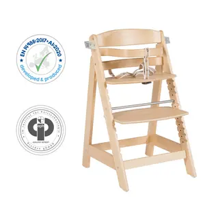 Sit Up High Chair Light Brown