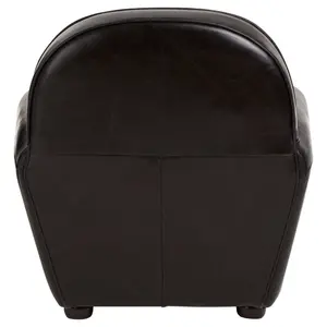 Victor Black Leather Classic Armchair