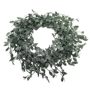 Faux Mixed Assortment 50cm Wreath Green