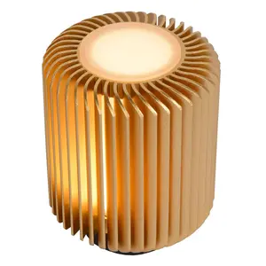 Lucide Turbin Modern Table Lamp 10,6cm - LED - 1x5W 3000K - Matt Gold, Brass