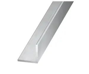 CQFD Gris Silver effect Aluminium Equal L-shaped Angle profile, (L)2.5m (W)40mm (D)40mm (T)1.5mm