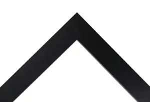 Metro Black Frame with Black Mount for Image Size A2