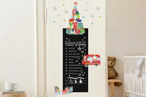 Blackboard Chalkboard Reindeer Christmas Tree Stickers, Xmas Gift, DIY Art, Home