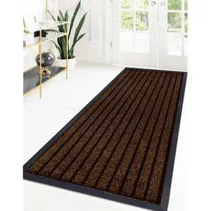 Non-Slip Indoor Outdoor Door Mat Brown / Rectangle 50 x 90 cm